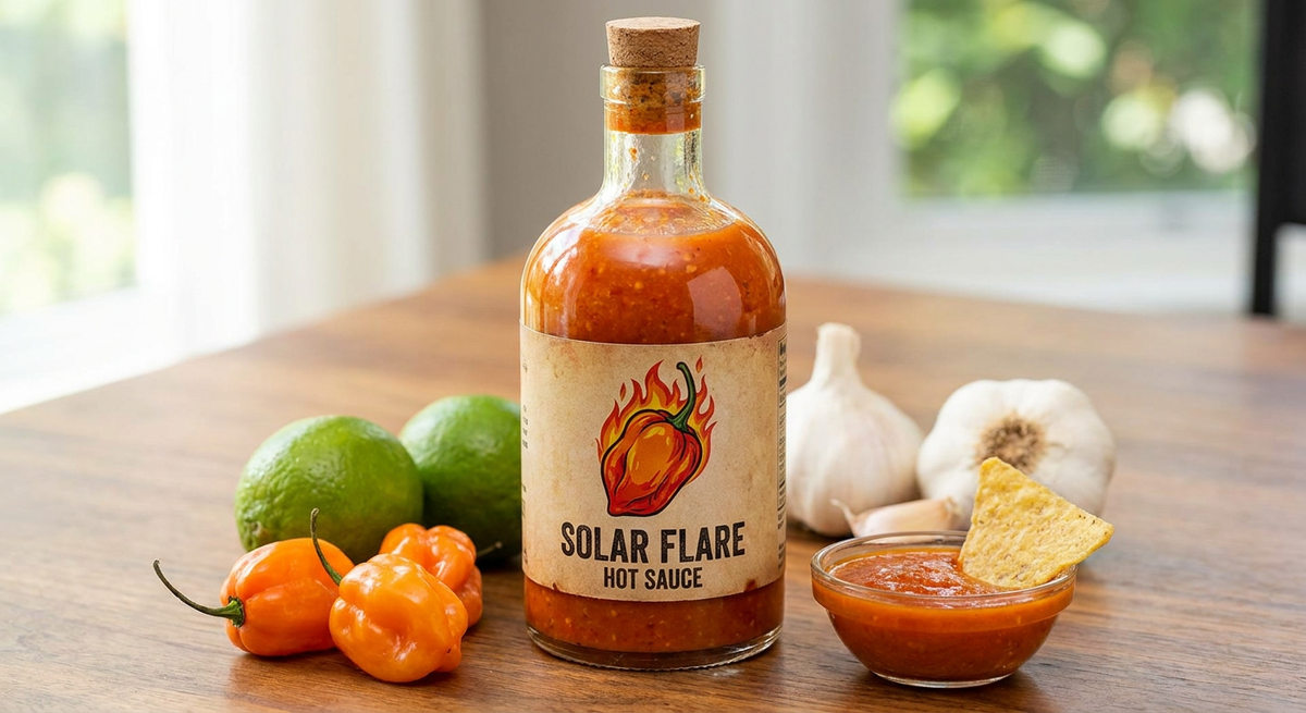 🔥 Solar Flare 🌶️ - Premium 100% Organic Gluten Free Non-GMO Farm-To-Table BPA Free Non Toxic Hot Sauce